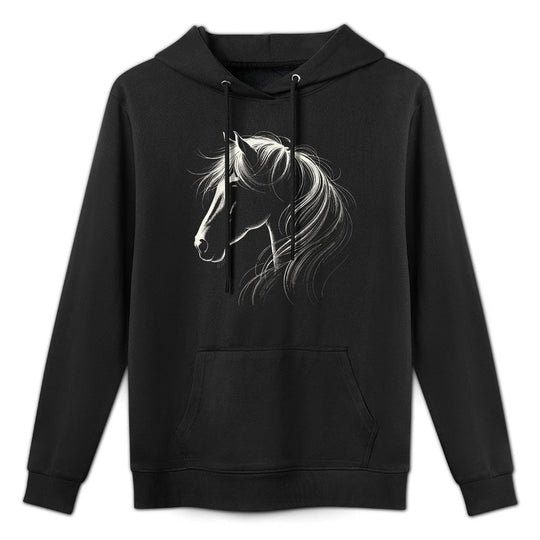 Horse Silhouette Horse Riding Lover Durable Construction Hoodie