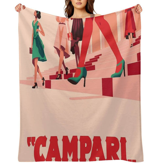 Vintage Campari Multi-functional Throw Blanket