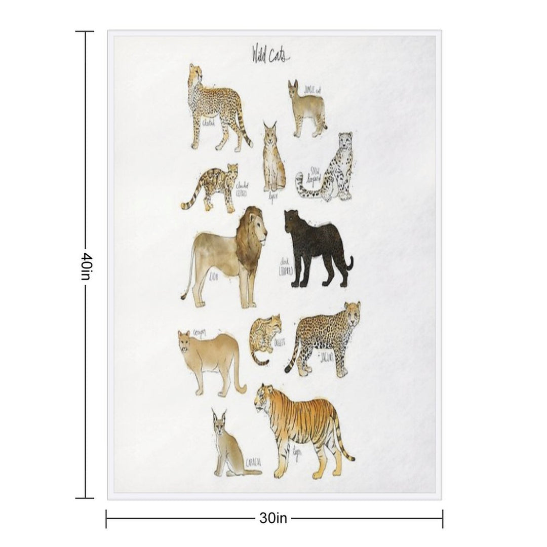 Wild Cats Gift-ready Throw Blanket