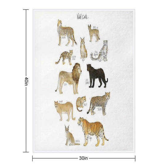 Wild Cats Gift-ready Throw Blanket