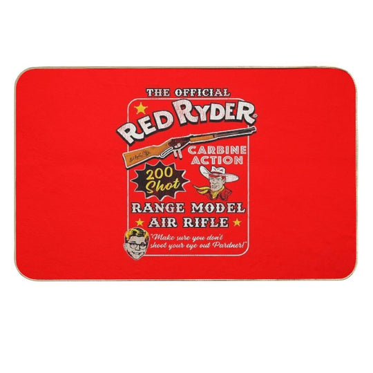 Christmas Story Official Red Ryder Carbine Action 200 Shot Range Model Air Rifle  Non-Slip Bath Mat