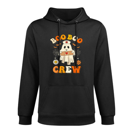 Boo Boo Crew Nurse Halloween Ghost Nurse Nursing Scrub Women Machine Washable Hoodie