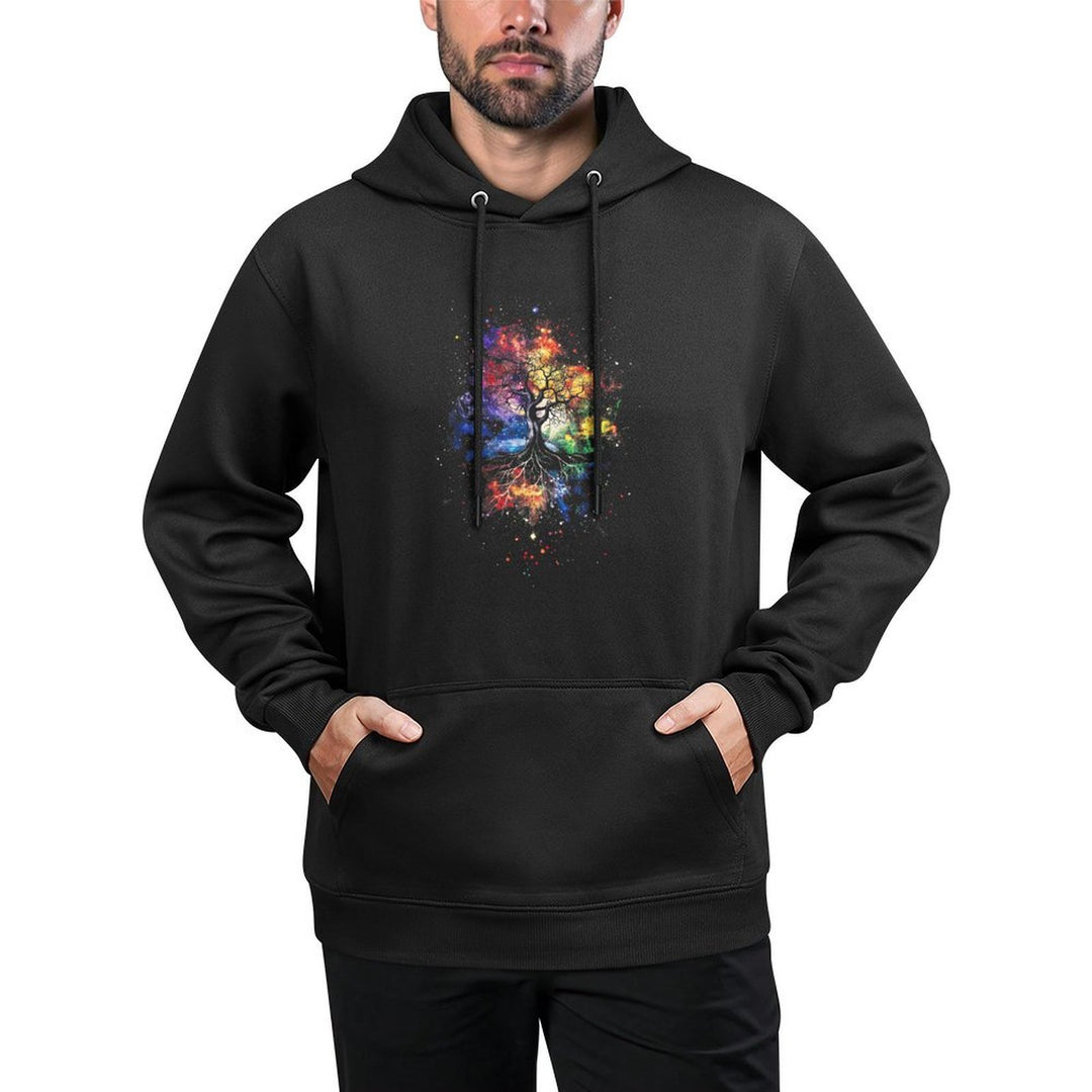 Tree Life Fantasy Mystical Nature Spiritual Unisex-Adults, Black, Small,, Graphic, All Seasons, Pull On, 1 Count, Artistic Desig Colorfast Hoodie