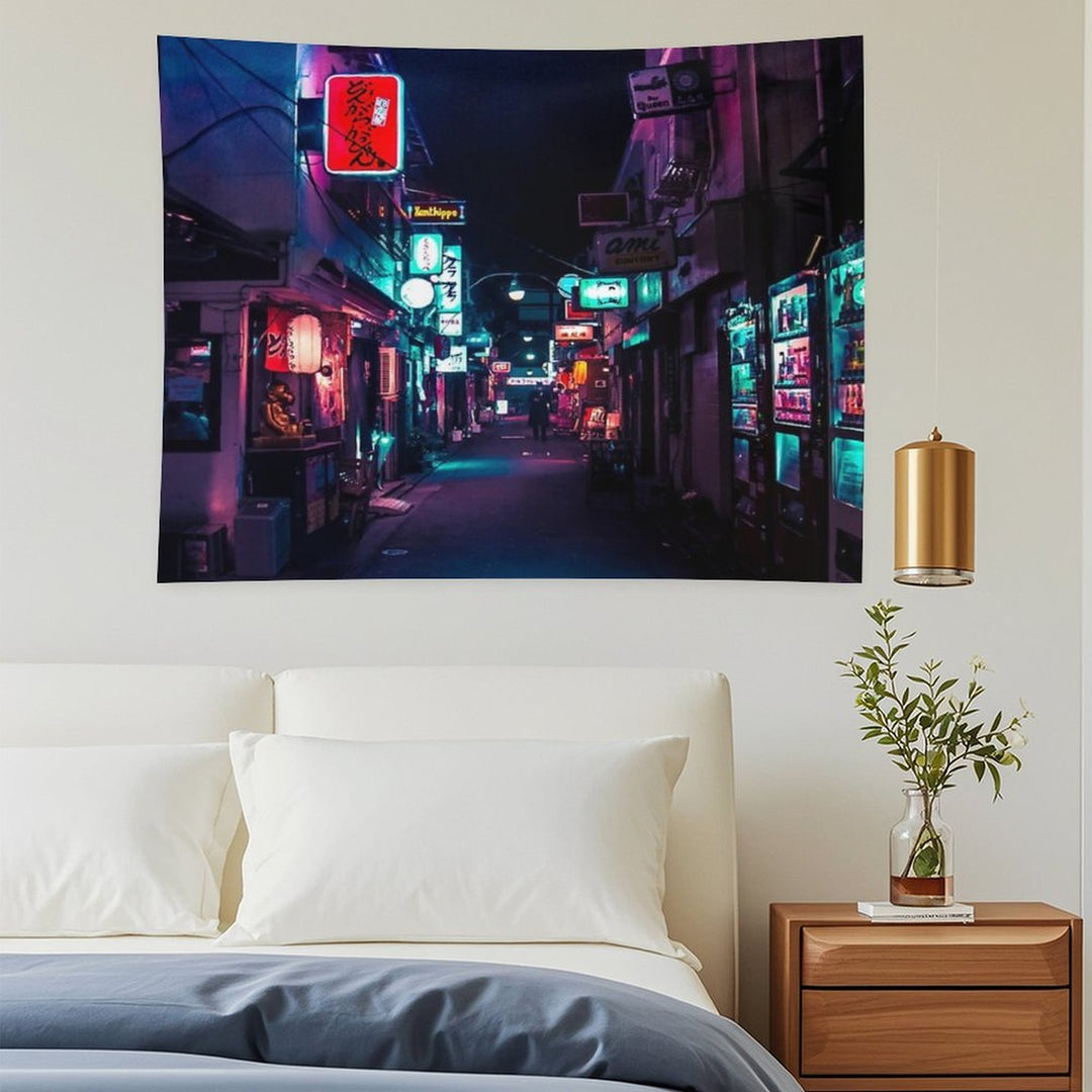 Late Night in Shinjuku's Golden Gai Tapestry