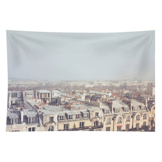 Paris Morning Rooftops Tapestry