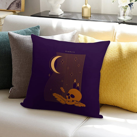 Modern Pagan Samhain Memento Mori Soft Style Accent Throw Pillow