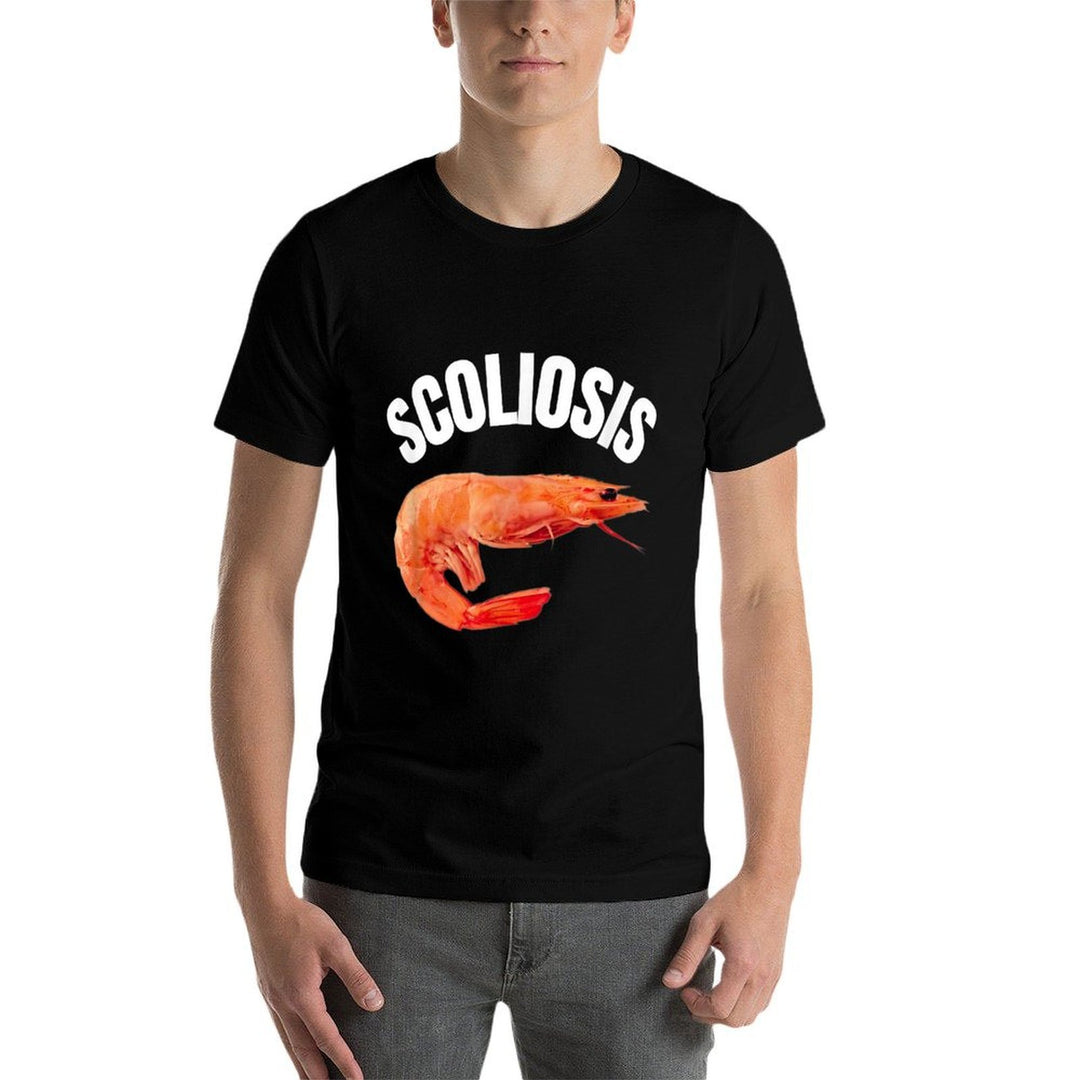 Funny Saying Scoliosis Shrimp Meme Doctor Fun Irony Men  Lightweight T-Shirt