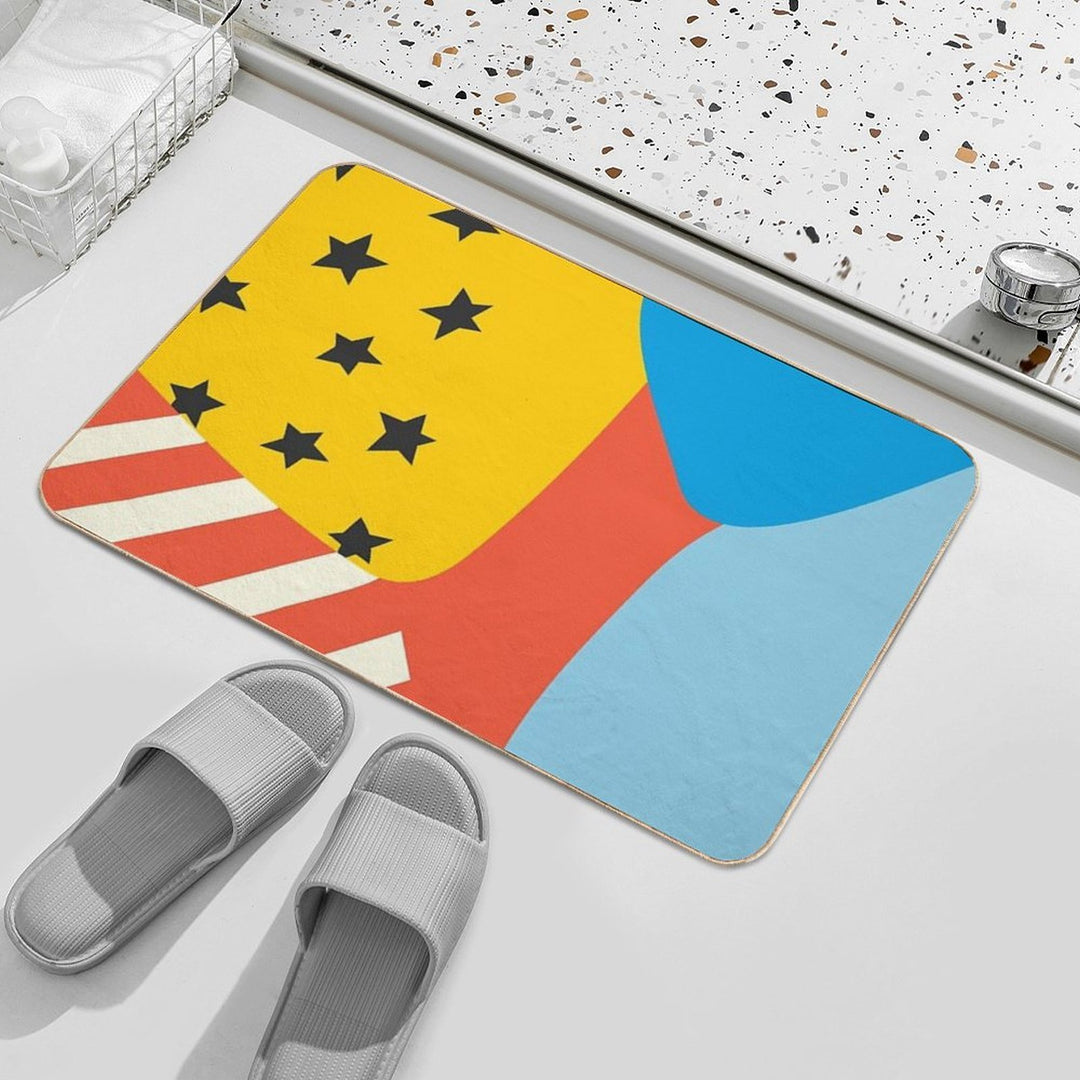 Modern Art Print  Pet-Safe Bath Mat