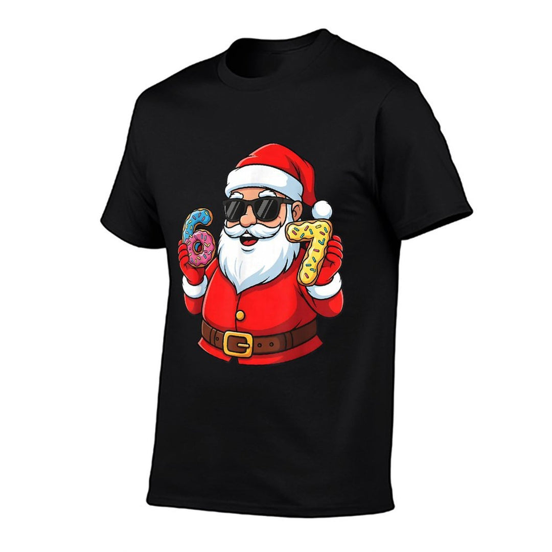 Funny Santa 67 Ice Cream Drip Christmas Xmas Boysns Kids  Easy-care T-Shirt