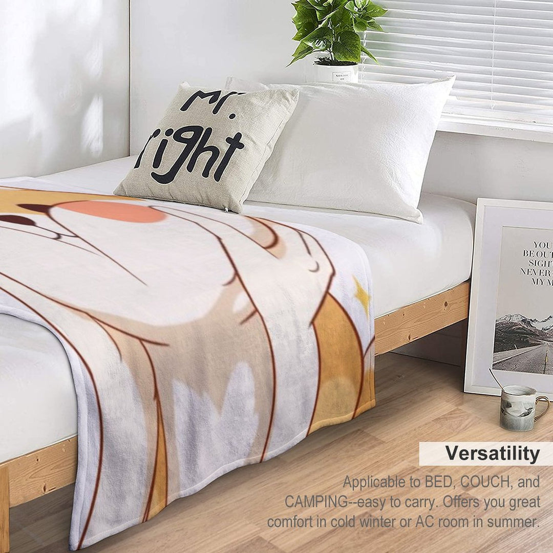 Kawaii Shiba Inu Anti-pilling Throw Blanket
