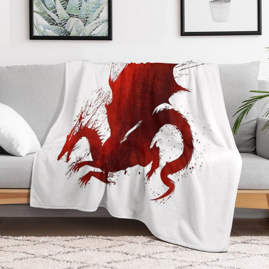Dragon Age Origins Blood Dragon V1 All-season Throw Blanket