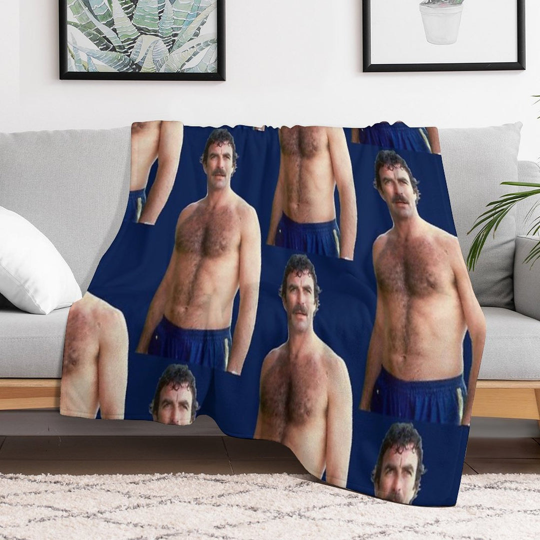 Tom Selleck Versatility Throw Blanket