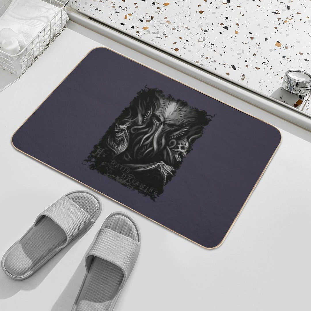 Mens Best Cthulhu He Waits Dreaming H.P. Lovecraft  Odorless Bath Mat