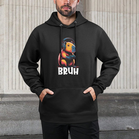 Bruh Video Games Boys Capybara Easy Care Hoodie