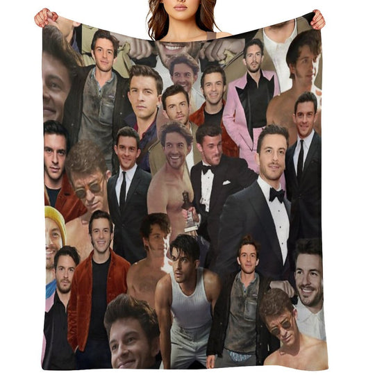 Jonathan Bailey Collage Compact Throw Blanket