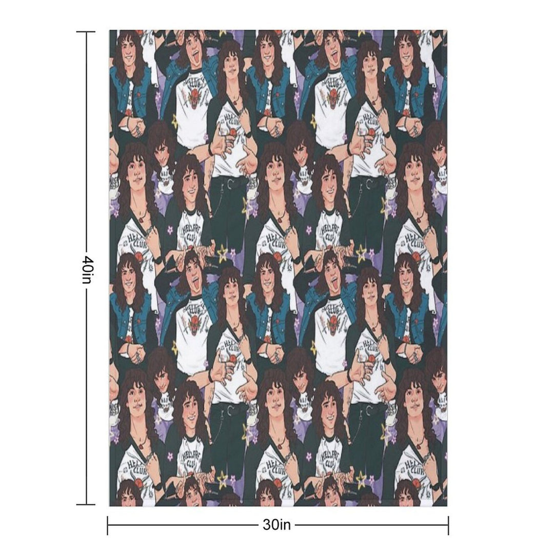 Eddie Munson - AOP Sustainable Throw Blanket