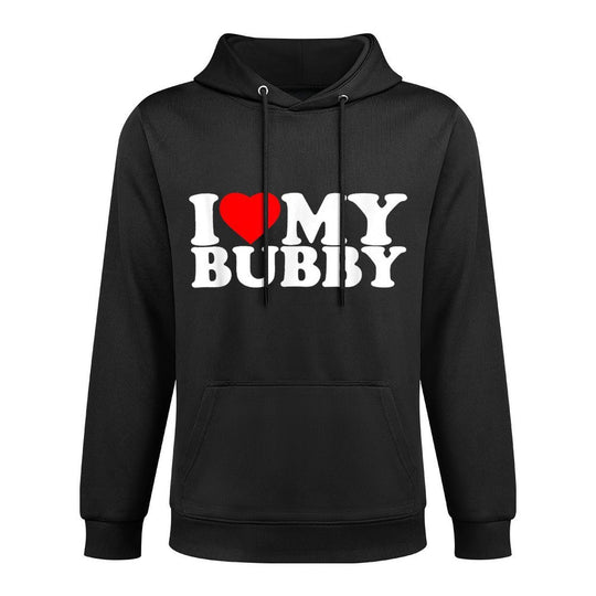 I Love My Bubby I Heart Family Grandpa Cotton-Polyester Blend Hoodie