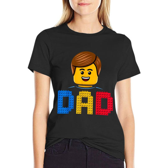 Family Dad Master Builder Building Bricks Blocks Fathers Day  Stretchy T-Shirt