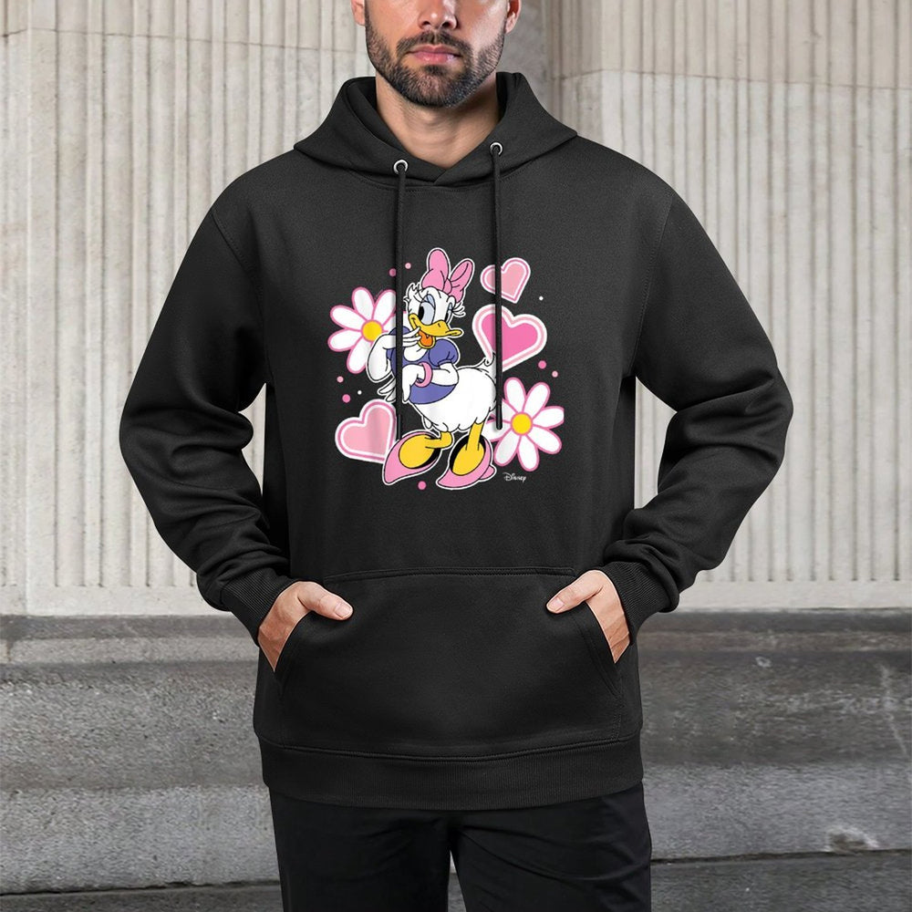 Daisy Duck - Hearts And Flowers Customizable Surface Hoodie