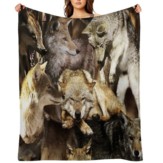 Coyotes Velvety-soft Throw Blanket
