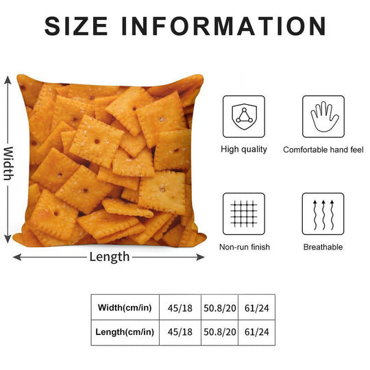 Cheez Its Soft Short Plush Fabric Throw Pillow