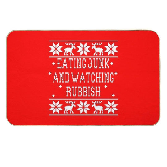 Eating Junk And Watching Rubbish  Dirt-Trapping Bath Mat