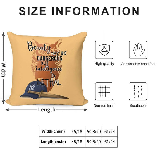 Intelligence Is Lethal - Percy Jackson Quotes Soft Home Decor Throw Pillow