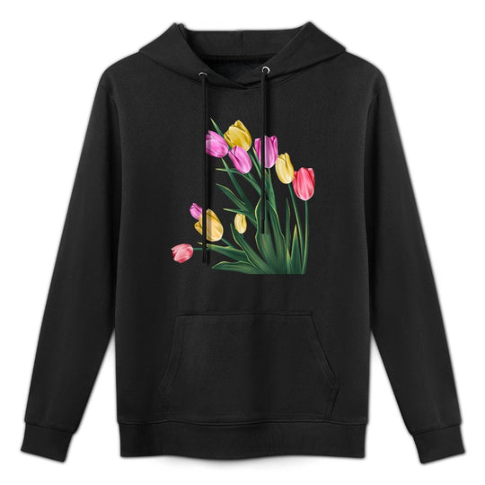 Wonderful Lovely Nature Spring Tulips Flower Plant Gardening Shrink-Resistant Hoodie