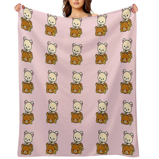 Korilakkuma Driving A Rilakkuma Car Comfort Throw Blanket