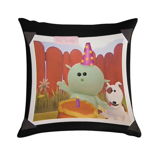 Nanalan  Mona And Russer First Birthday Soft Reinforced Edging Throw Pillow