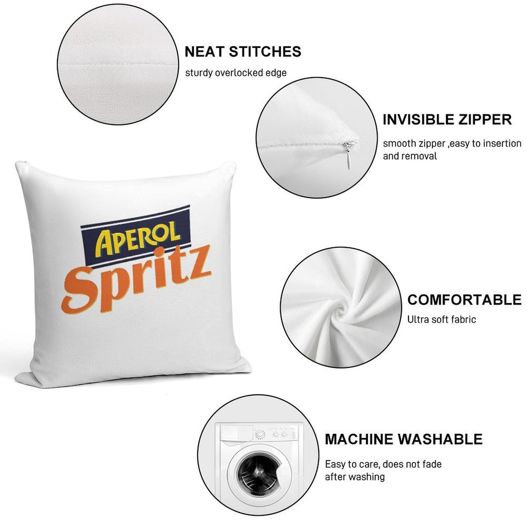 Aperol Spritz Soft Fade-Resistant Throw Pillow