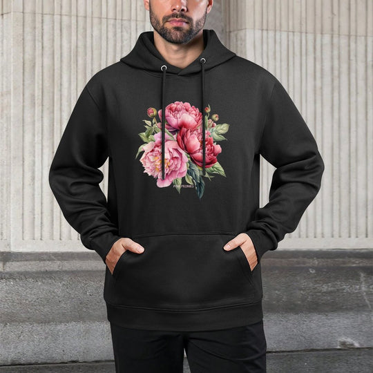 Just Pretty Watercolor Lush Pink Peonies Easy Care Hoodie