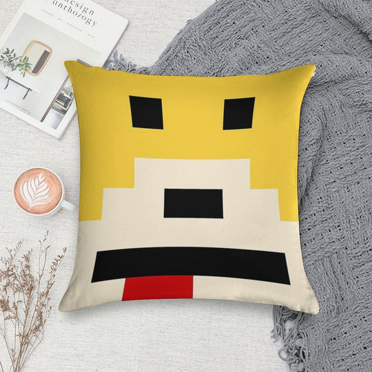 Mr. Oizo - Flat Eric Minimal Yellow Soft Luxury Feel Throw Pillow