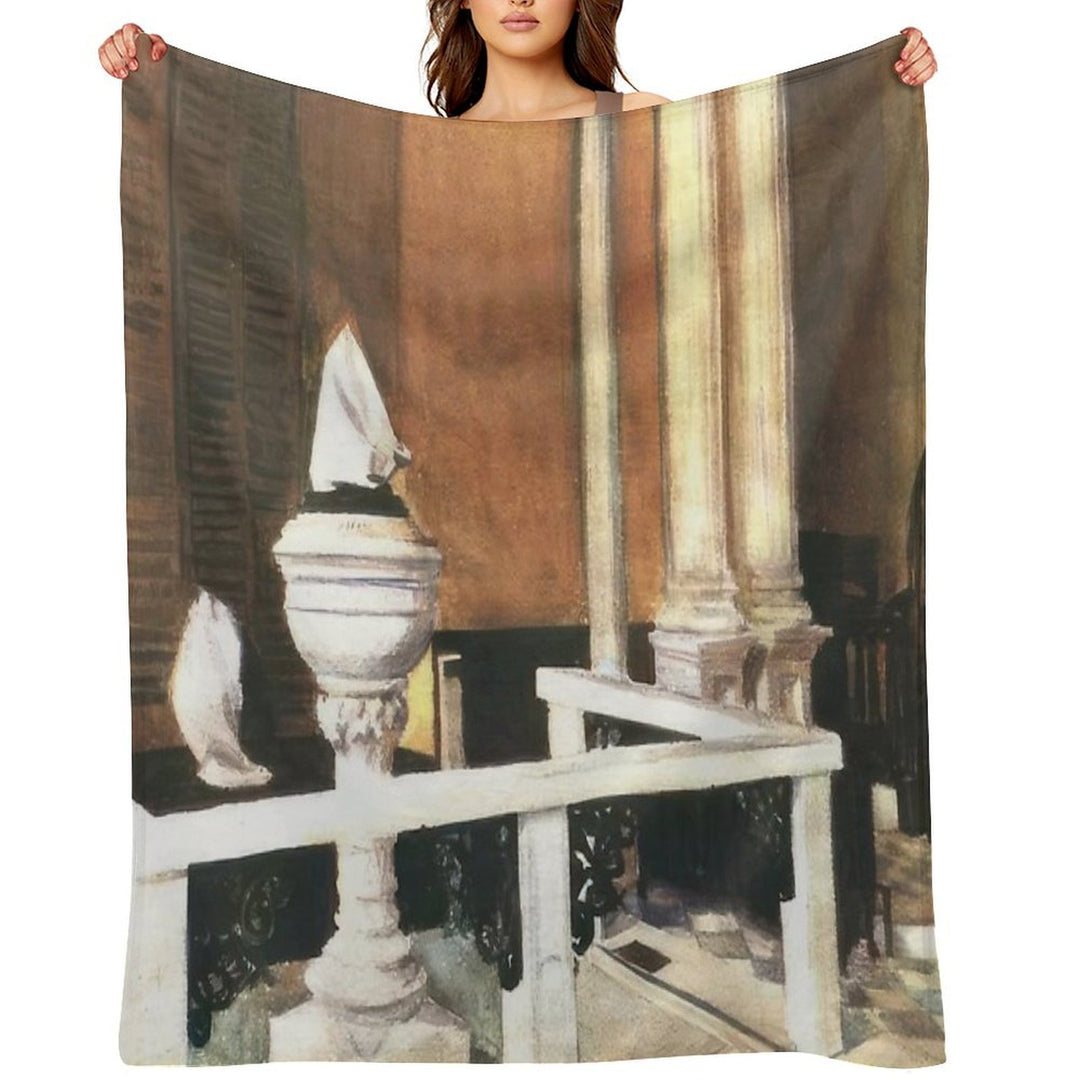 Baptistry of St  John S   1929 by Edward Hopper Shrink-resistant Throw Blanket