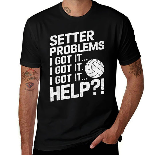Funny Volleyball Setter Women Girls Setter Problems  Vintage-inspired T-Shirt