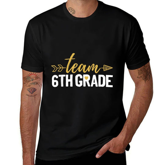 Team 6th Grade Hello Sixth Grade Crew Squad Teacher Kids  Heathered Texture T-Shirt