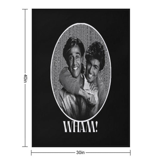 WHAM! Vintage - White Ver. Plush Throw Blanket