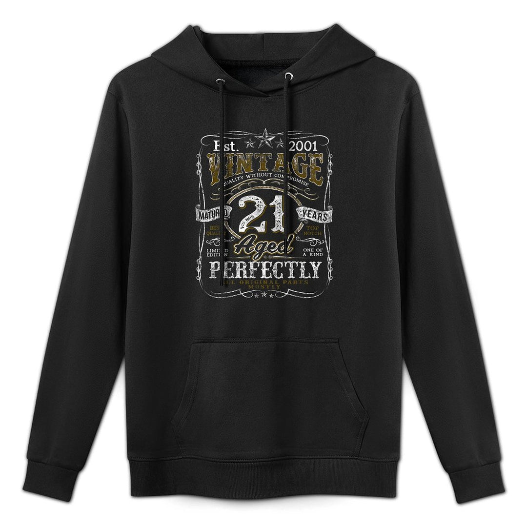 Vintage 2001 Limited Edition 21 Year Old 21st Birthday Cotton-Polyester Blend Hoodie