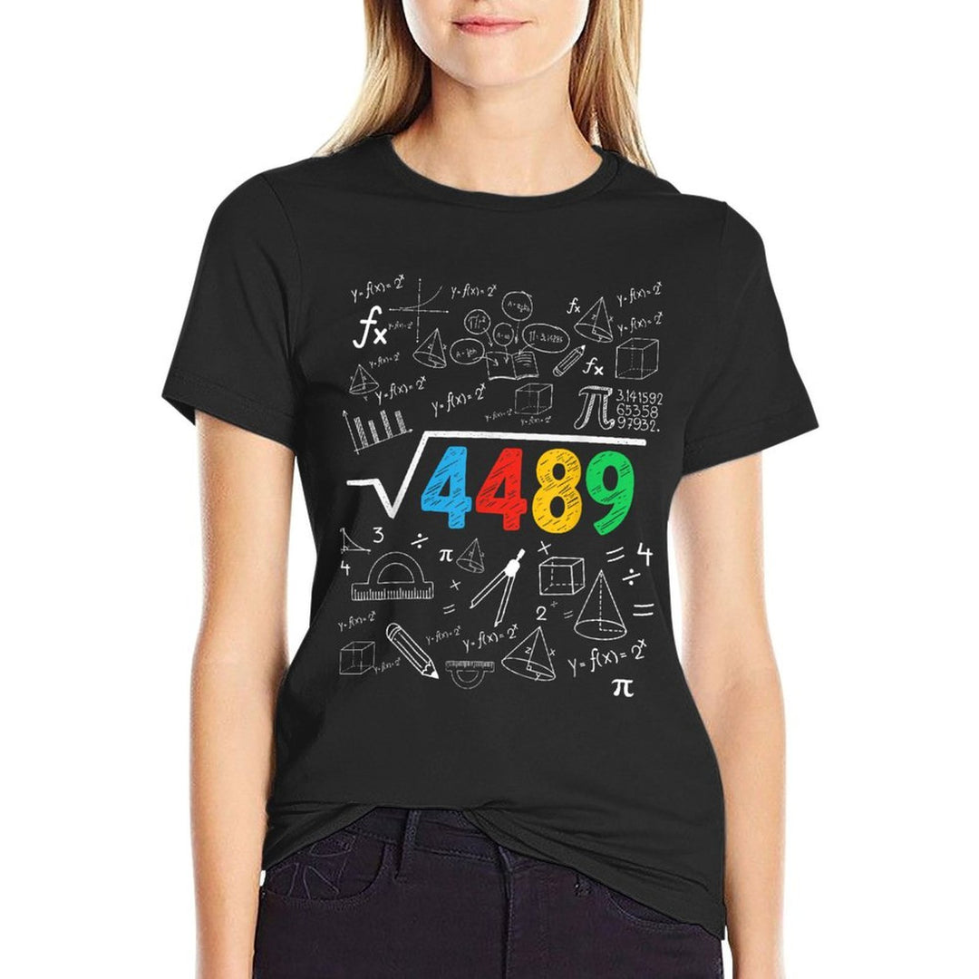 67 Meme Square Root 4489 Slang Six Seven Math Teacher  Relaxed-fit T-Shirt