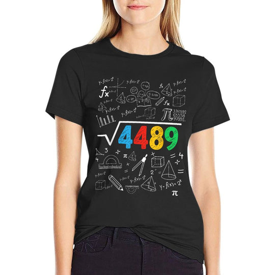67 Meme Square Root 4489 Slang Six Seven Math Teacher  Relaxed-fit T-Shirt