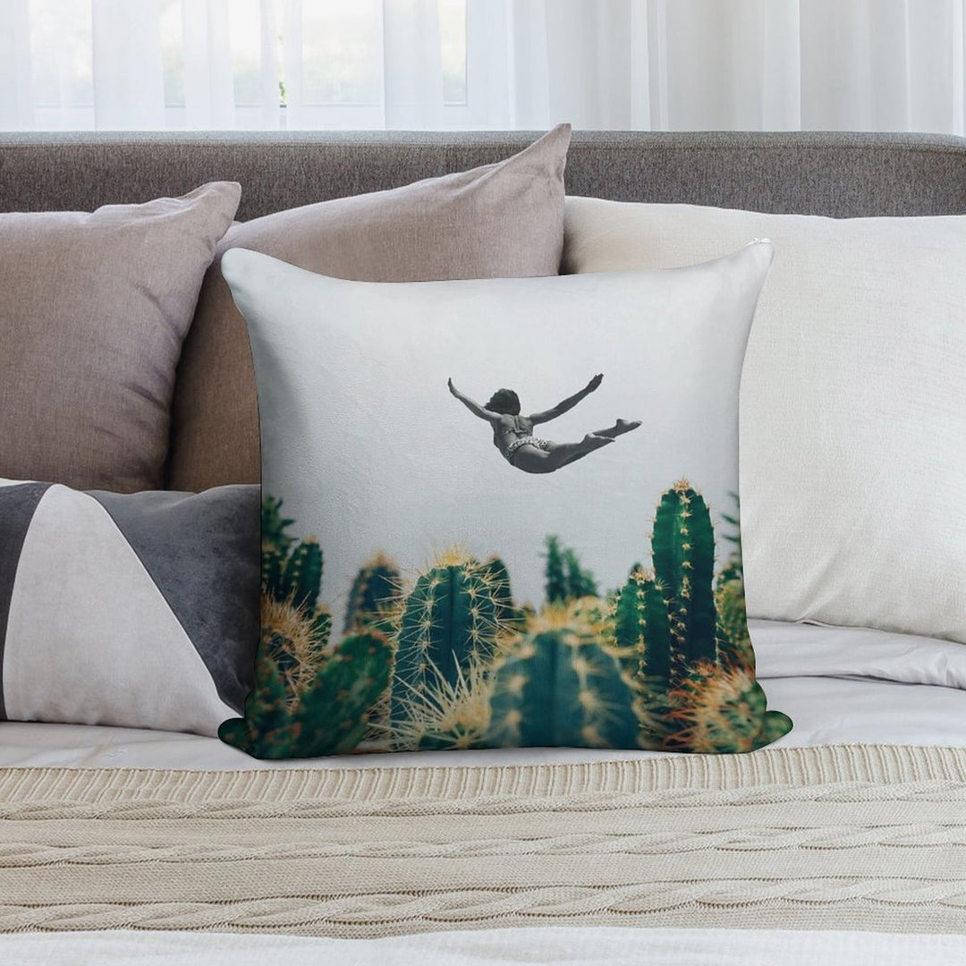 Free Falling Soft Ultra-Soft Texture Throw Pillow