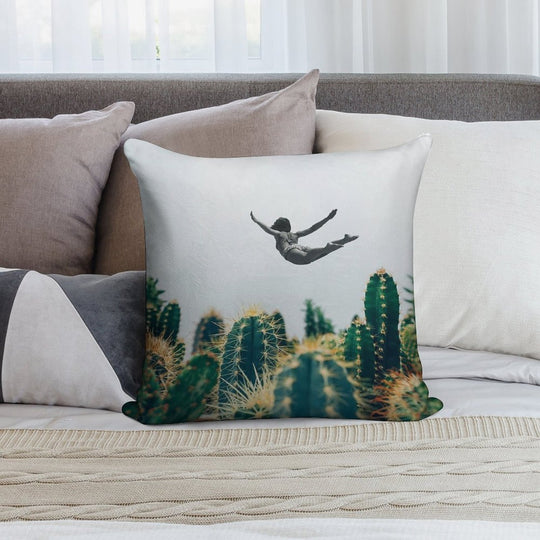 Free Falling Soft Ultra-Soft Texture Throw Pillow