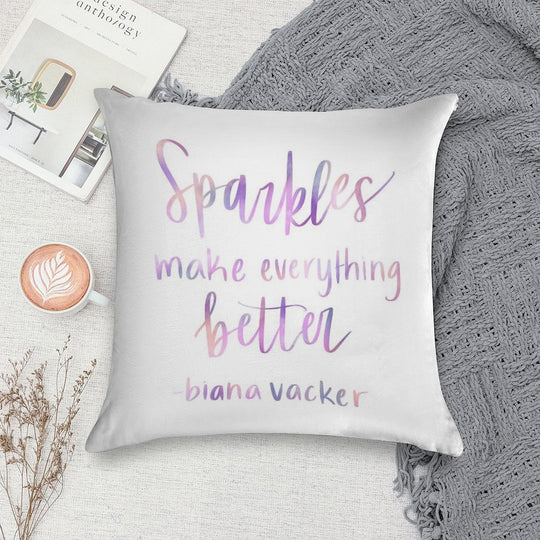 Sparkles Make Everything Better Soft Ultra-Soft Texture Throw Pillow