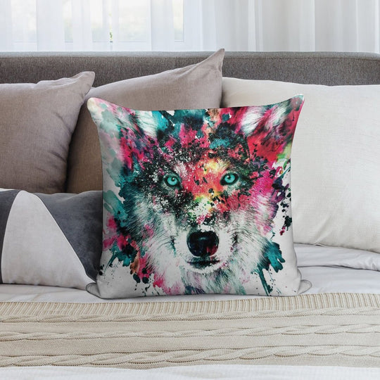 Wolf II Soft Style Accent Throw Pillow