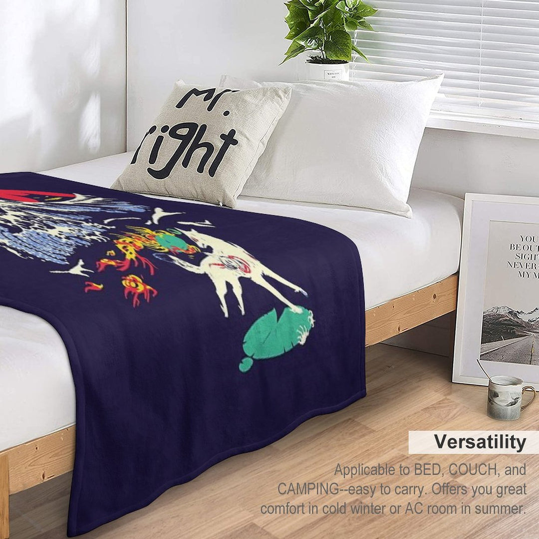 The Great Wave Off Oni Island Compact Throw Blanket