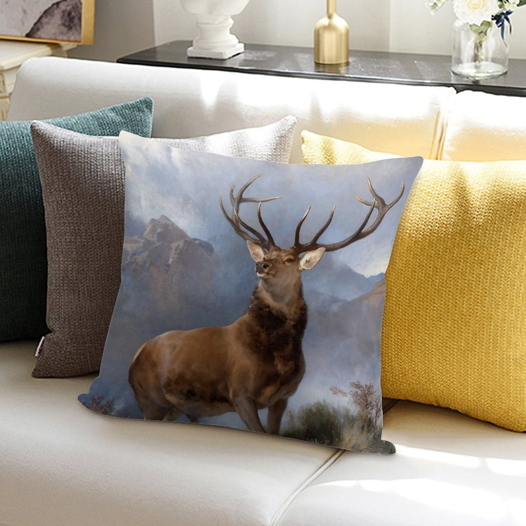 The Monarch of The Glen by Edwin Landseer Soft Multiple Sizes Throw Pillow