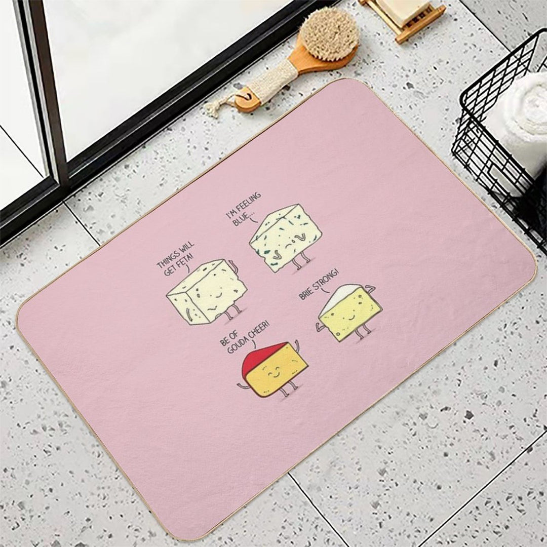 Cheesy Puns  Non-Slip Bath Mat
