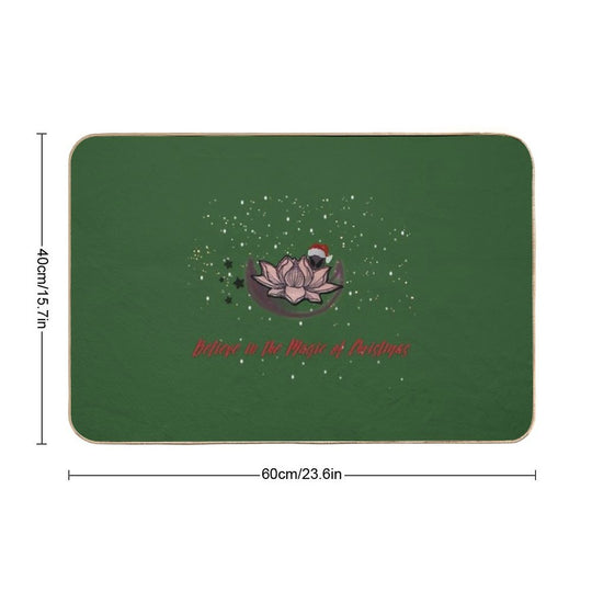 Christmas Magic in Space  Absorbent Bath Mat
