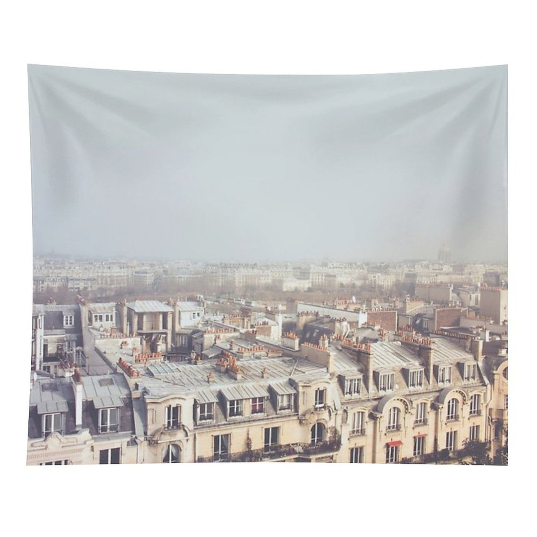 Paris Morning Rooftops Tapestry
