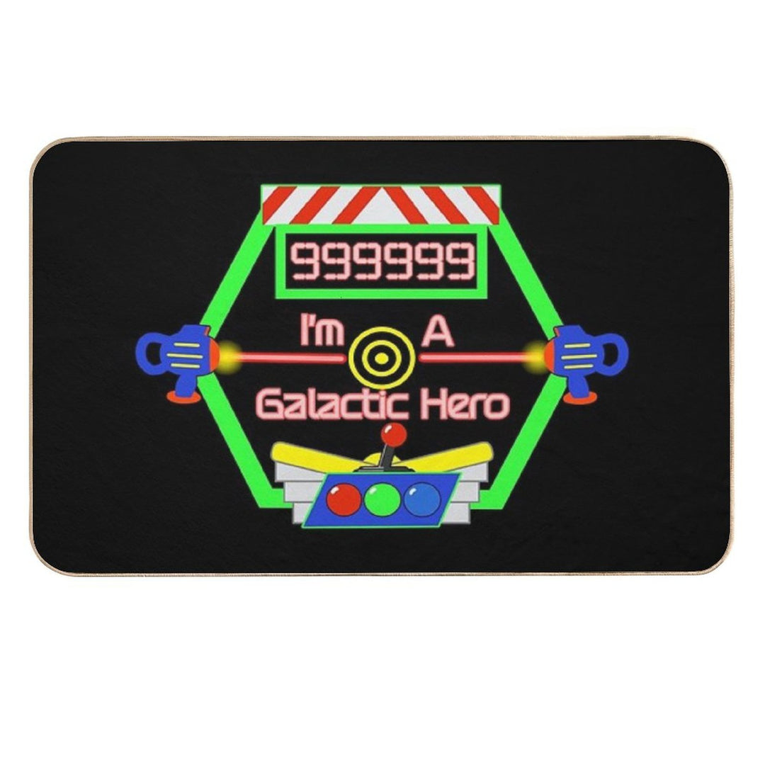 Galactic Hero High Score Theme Park Ride Durable Bath Mat
